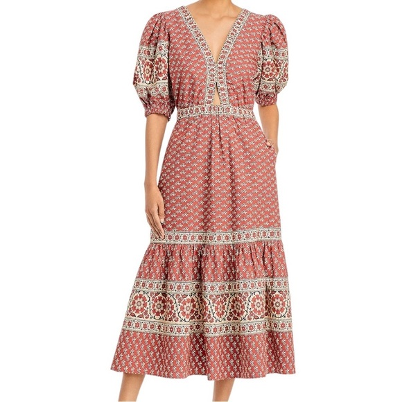 Sea New York Fernanda Tile Print Cotton Dress - Picture 1 of 12